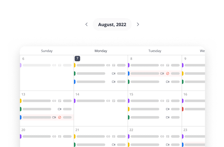 SocialBee schedule and calendar view